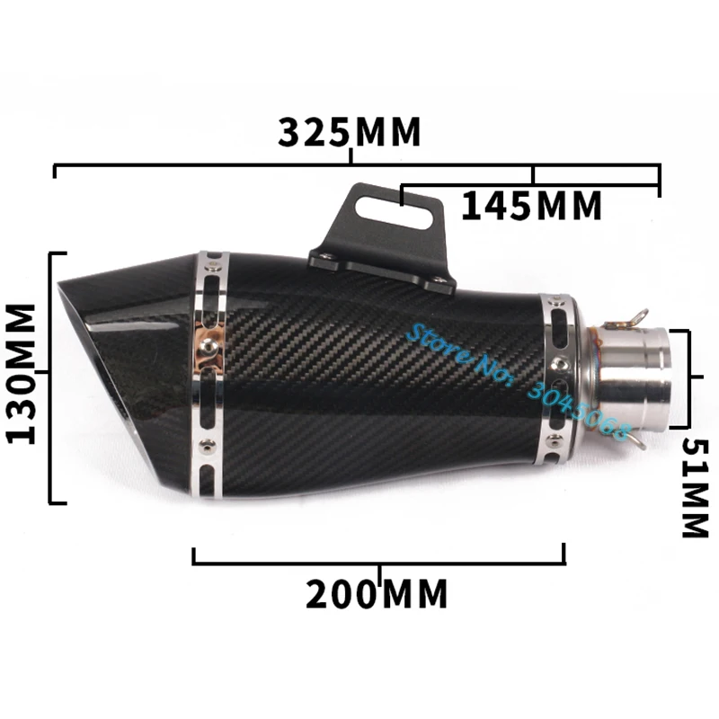 Motocicleta Akrapovic tubo de Escape DB asesino TRK502 CBR500R Z800 R25 R6 modificado Uiversal Moto carbono silenciador 2 agujeros