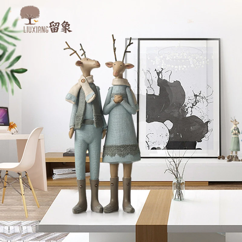 home interior deer family