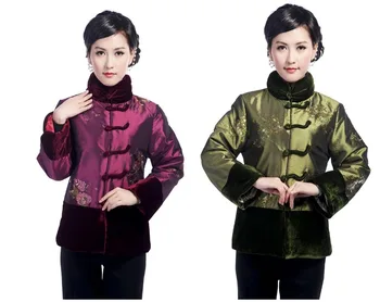 

wadded jacket Fashion Chinese Women's clothing Ladies winter Jacket Coat Outerwear Tang Suit Size M L XL XXL XXXL 4XL T2105