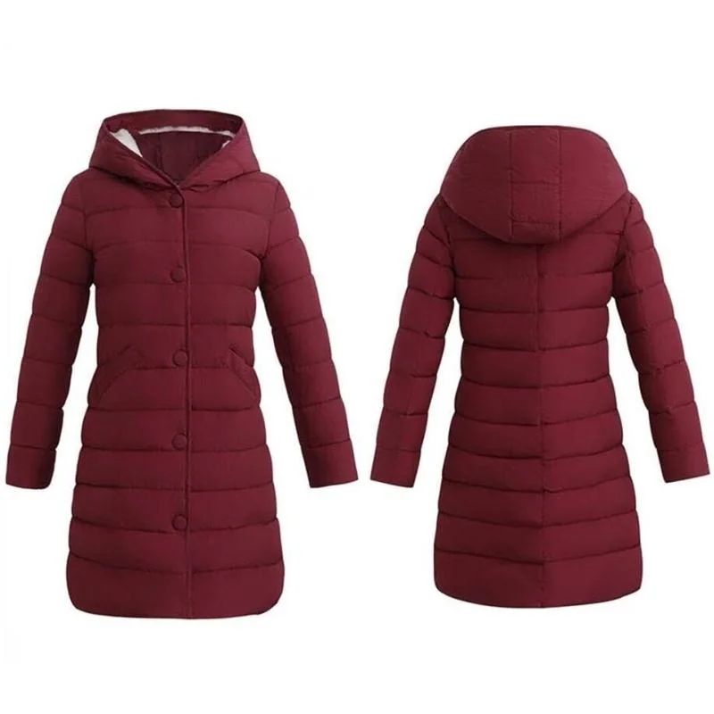 

2019 Fashion Wadded jacket Female Parkas Women Winter Coat New Slim Down cotton Coat Women clothing Long sleeve Winter Jackets