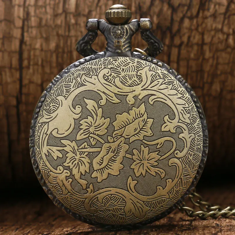 Античный стимпанк Гольф узор Винтаж Медь элегантный Дизайн Кварц цепи карманные часы подарок для Для женщин мужские