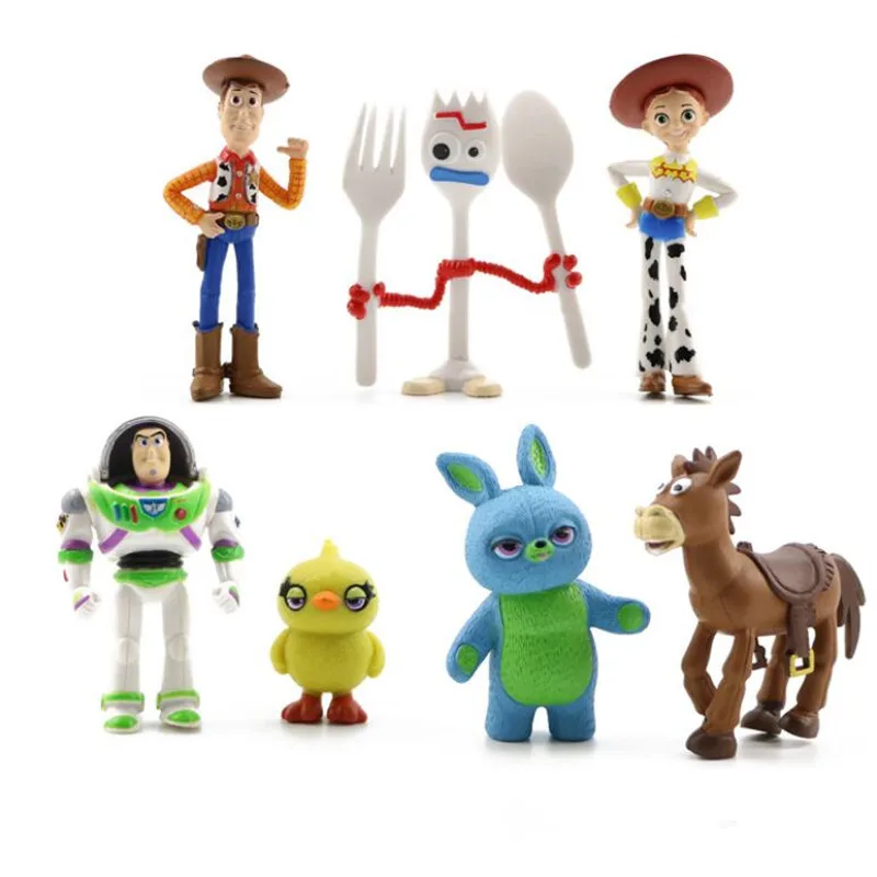История игрушек 4 мультяшная фигурка игрушка Вуди Базз Лайтер Джесси форки кукла Фигурка детский подарок