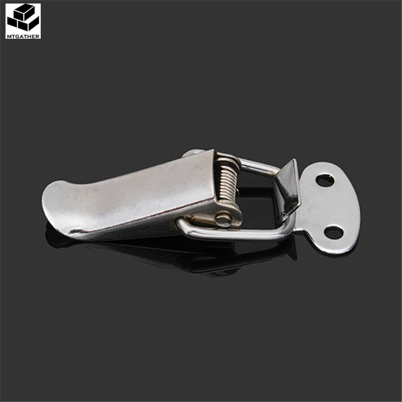 

MTGATHER 10 pcs Case Box Lock Toggle Latch Hasp Spring Loaded Latch Buckle Metal Chest Lock Chrome Plated