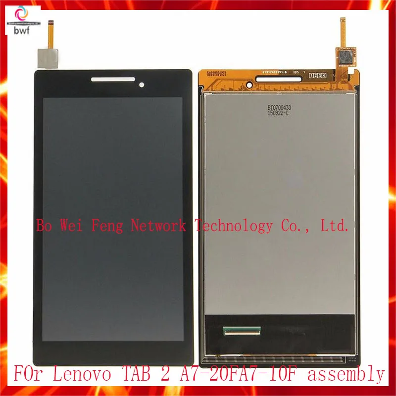 

For Lenovo TAB 2 A7-20 A7-20F LCD Display+Touch Screen Digitizer Sensor Panel Full Assembly PC Replacement with or no frame+tool