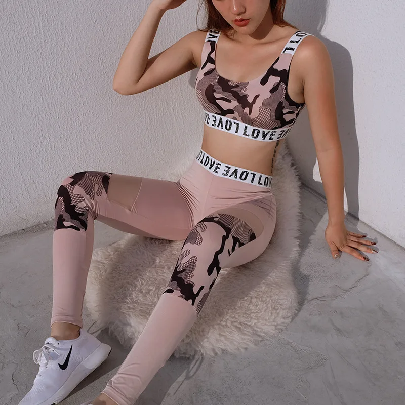 

Female Sport Suit Women Fitness Clothing Sport Wear Yoga Set Bra+Long Pants Gym Jogging Suits Running Leggings Tracksuit