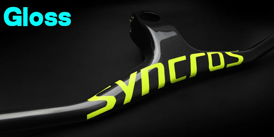 Syn Custom Champion MTB велосипедный стояк-17 градусов однообразный Интегрированный руль со стволом 3 к черный матовый углеродный MTB руль