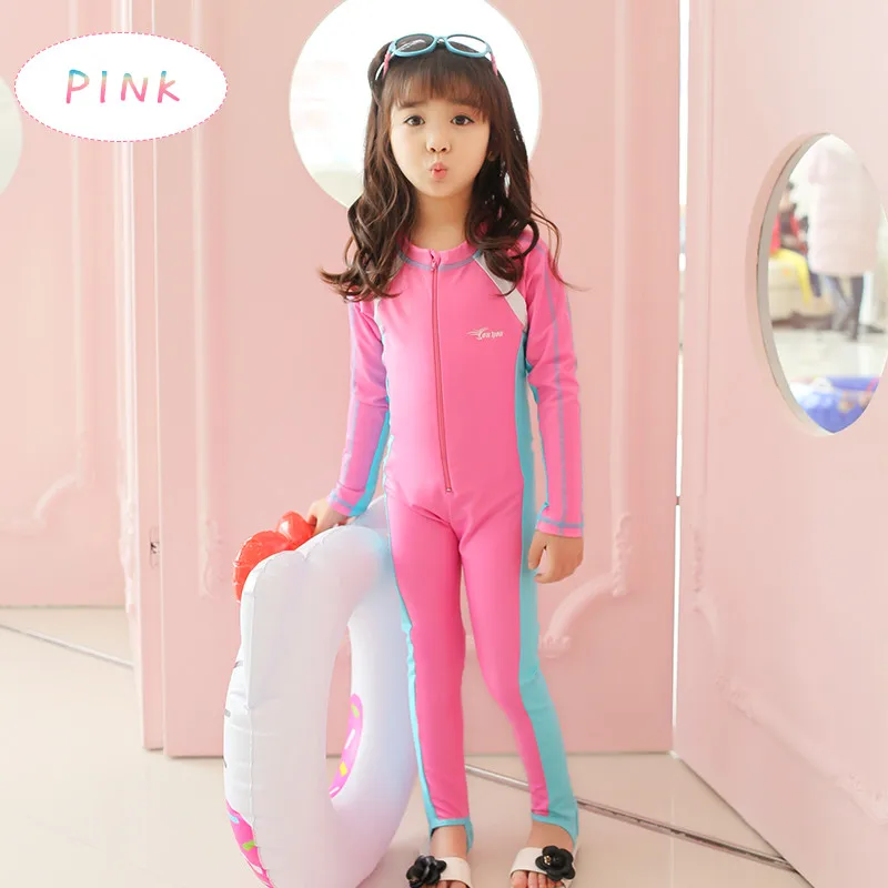 

Children Long Sleeve Swimear One Piece Swimsuit Boy Girl Diving Suit Kid Swimsuits Beachwear Swimming Suit Kids Wetsuit Bodysuit
