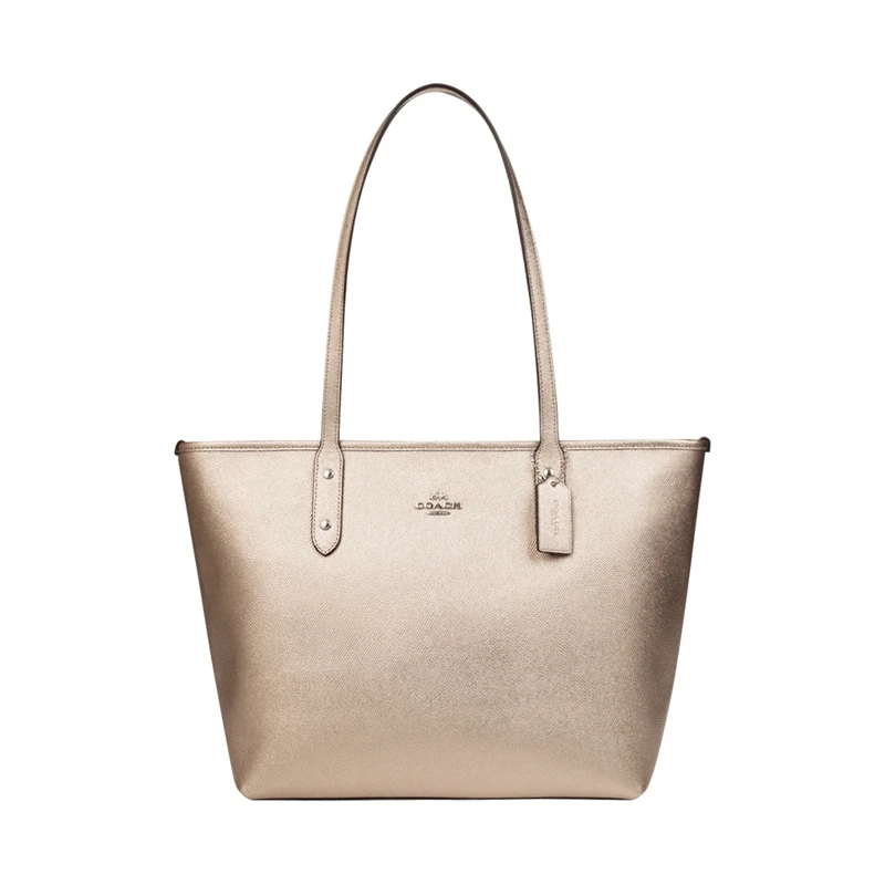 coach crossgrain leather city zip tote