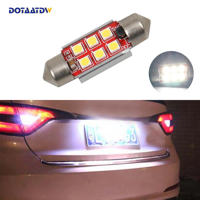 Лампы Canbus C5W Светодиодные 36 мм 3030 дюйма для салона AUDI A4 A2 A3 8L 8P B5 B6 A6 4B A8 D2 TT Q7 4F|Фара