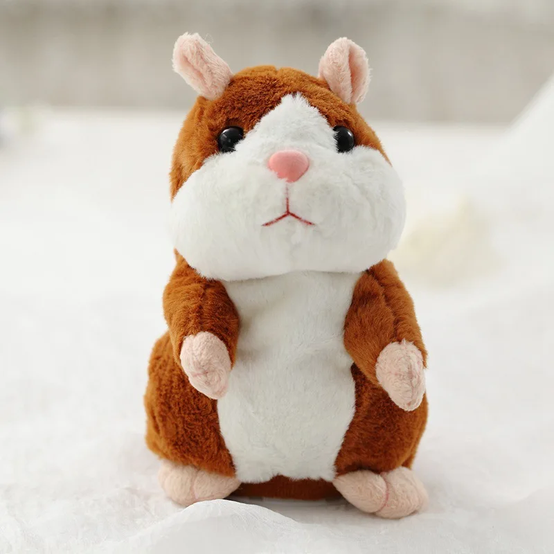 

Dropshipping Promotion Talking Hamster Plush Speak Talk Sound Record Repeat Stuffed Plush Animal Kawaii Hamster Toys