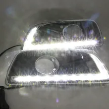 1 pair LED Fog Lamps With Yellow Signal Function For chevrolet Malibu 2012-2015 LED DRL Daytime Running Light Car Accessoriesor