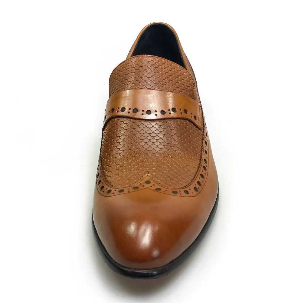 GRIMENTIN/Модные Мужские модельные туфли; оранжевые официальные деловые для мужчин туфли без застежки из натуральной кожи