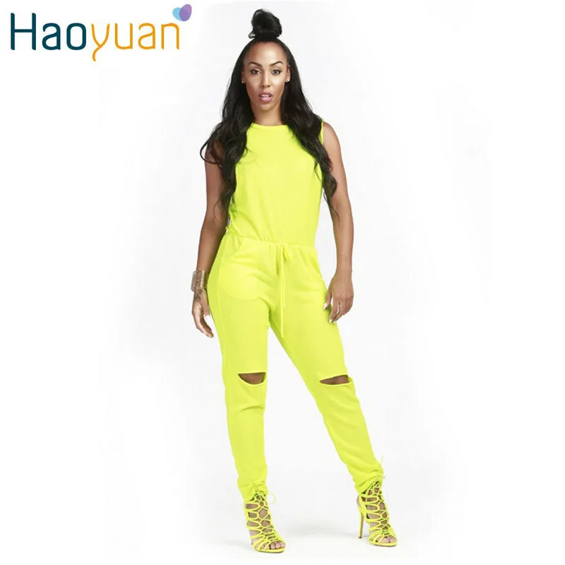 

2018 Womens Jumpsuit Summer Full Bodysuit Overalls For Women Sexy Slim Sleeveless Black Bodycon Casual Combinaison Femme Rompers
