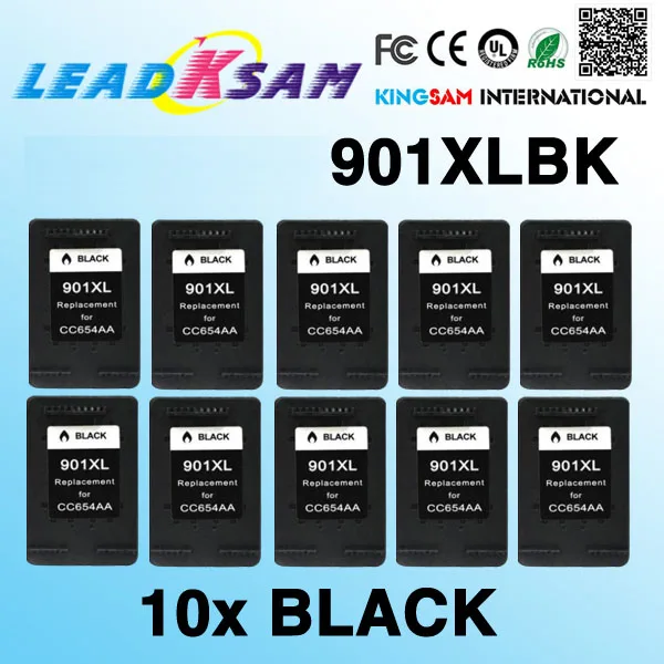 Картридж с черными чернилами 901 901XL 10 шт. совместим hp901 OfficeJet 4500 J4580 J4550 J4540 J4680 J4535 |