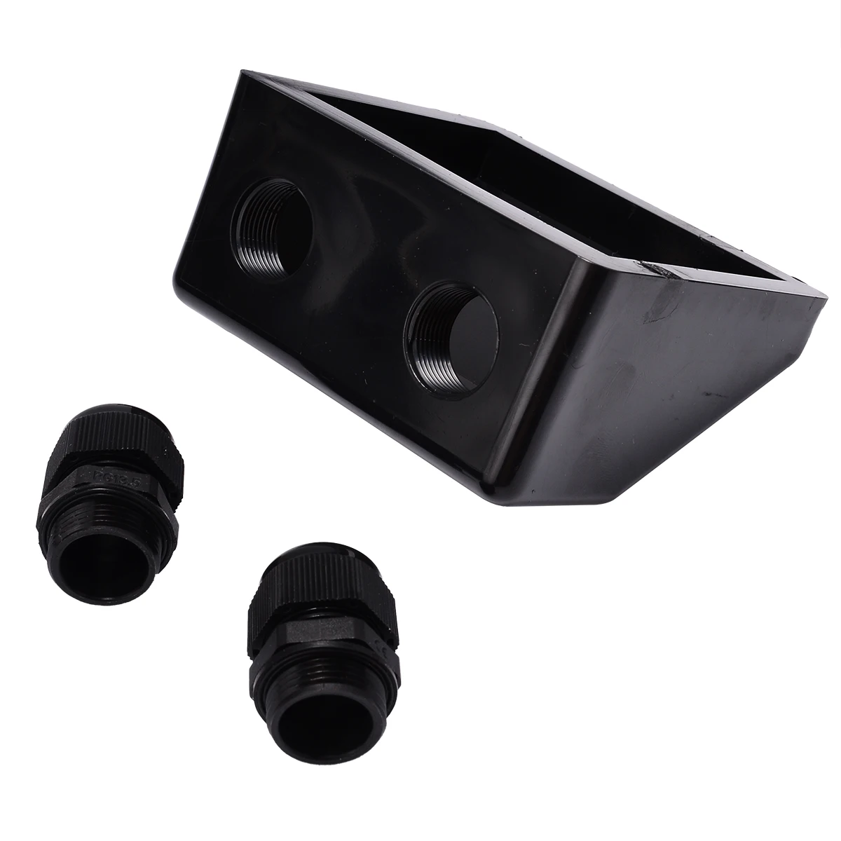 Roof Solar Panel Protection Cable Entry Gland Box Double Cable Gland Waterproof For Caravan Boat Accessories Black Mayitr