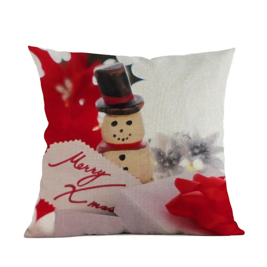 Чехол для подушки 45*45 с рождественским принтом, окрашенный диван-кровать, домашний декор, наволочка для подушки,, новинка DE22 - Цвет: Зеленый