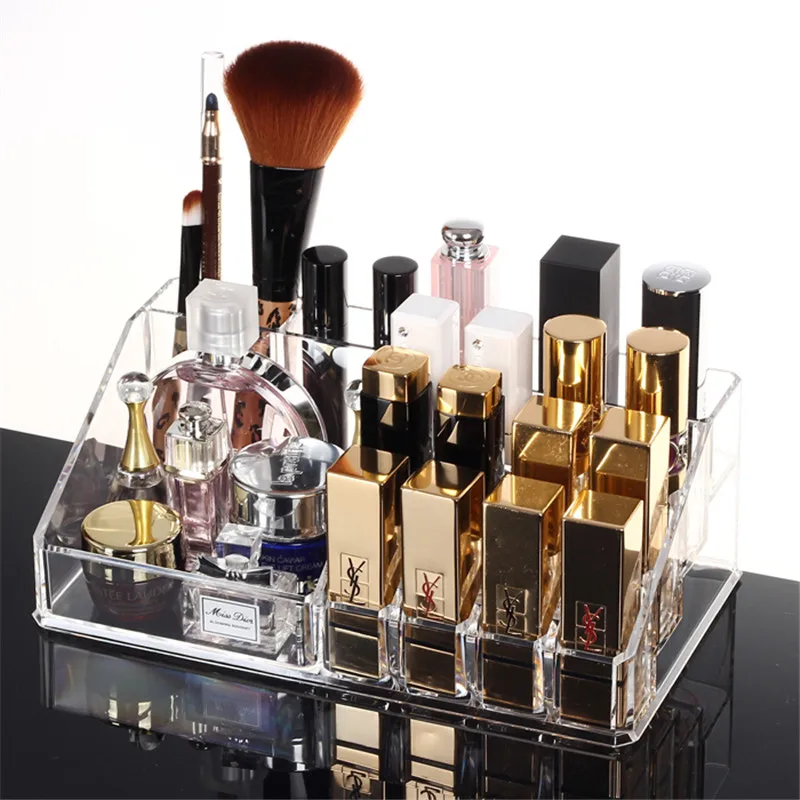 

Acrylic Storage Box Jewelry Container Makeup Organizer Case Lipstick Holder Cosmetic Organizer For Cosmetics Storage