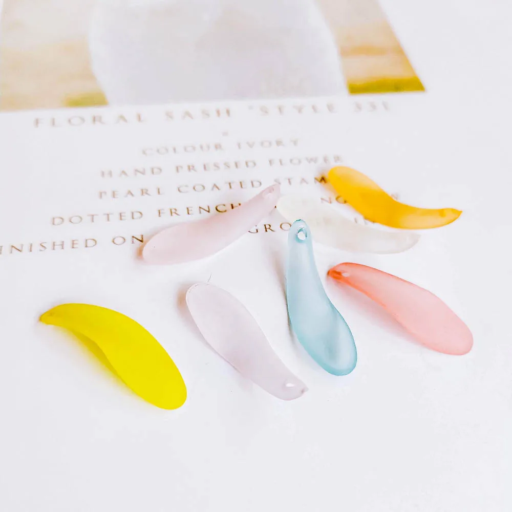 

Resin Plastic Leaf Earring Components Eardrop DIY Jewelry Accessories Components Handmade Materials 40pcs