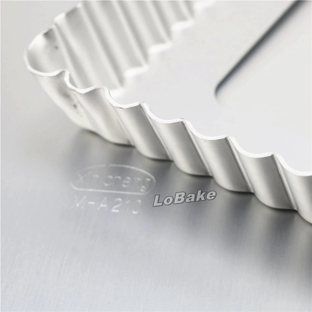 21*21*2.4cm removable bottom aluminium anodising square chrysanthemum pie pan pizza stone pancake cheese cake mold DIY bakeware