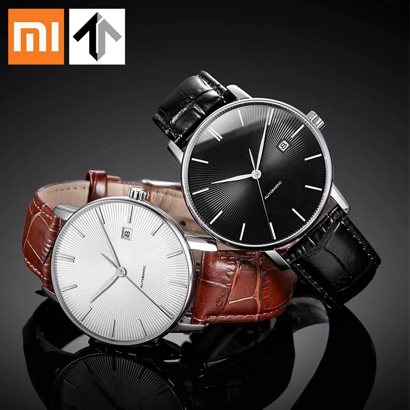 

Original Xiaomi TwentySeventeen Mechanical Watch 50ATM Fully Automatic Mechanical Movement Sapphire Surface Leather Strap