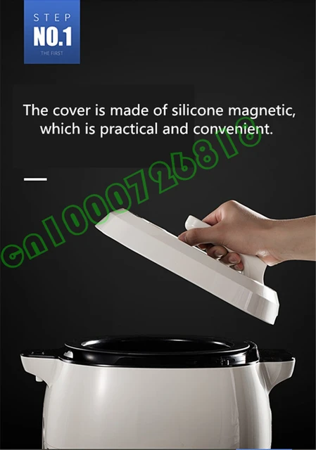 Full Automatic Cooking Machine, 2L Multi-Function Non-Stick Pan Stir-Fry  Machine Pot Stirrer 360°Portable Automatic Stir Fry Cooker with Adjustable