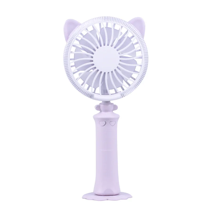 Новый поворот cat ручной рабочего Красочные night light вентилятор USB зарядки мини