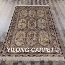 Yilong 5'x8' традиционные турецкие ковры ручной работы Iran античный изысканный Шелковый ковер(SL148A5x8