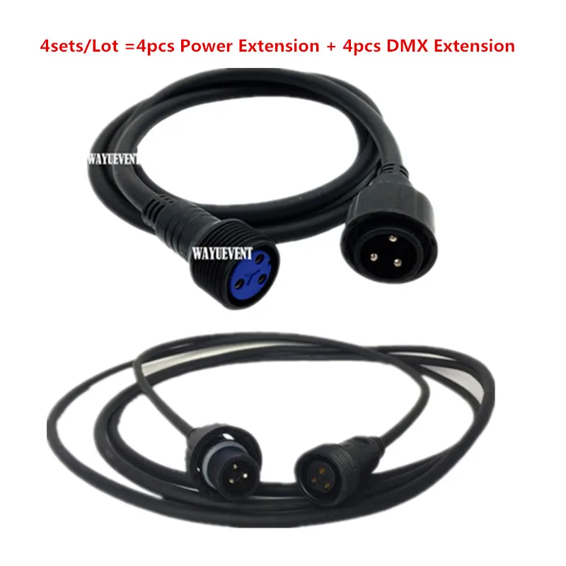 4 компл./лот IP65 открытый DMX512 Мощность кабель 2 м 3 5 10 Водонепроницаемый