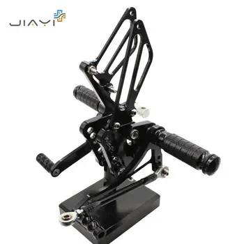 

CNC Billet Motorcycle Adjustable Rearset Foot Pegs Pedals Rest Rear Racing Set For Suzuki GSXR1000 GSXR 1000 K5 2005-2006 Black