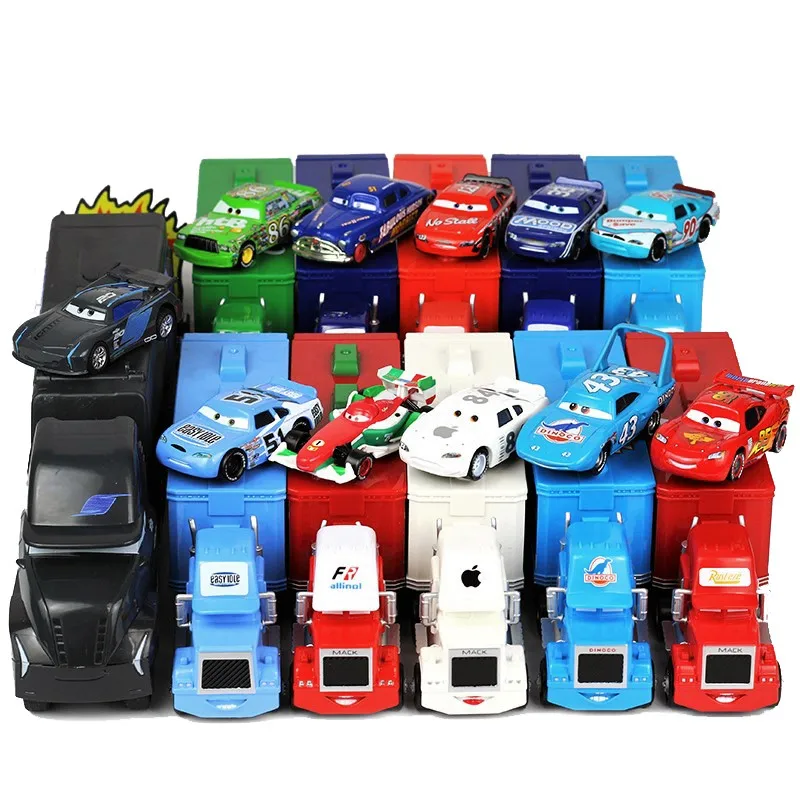 Disney Pixar Cars 27 стилей Mack Truck + маленький автомобиль McQueen Jackson Storm 1:55 литой