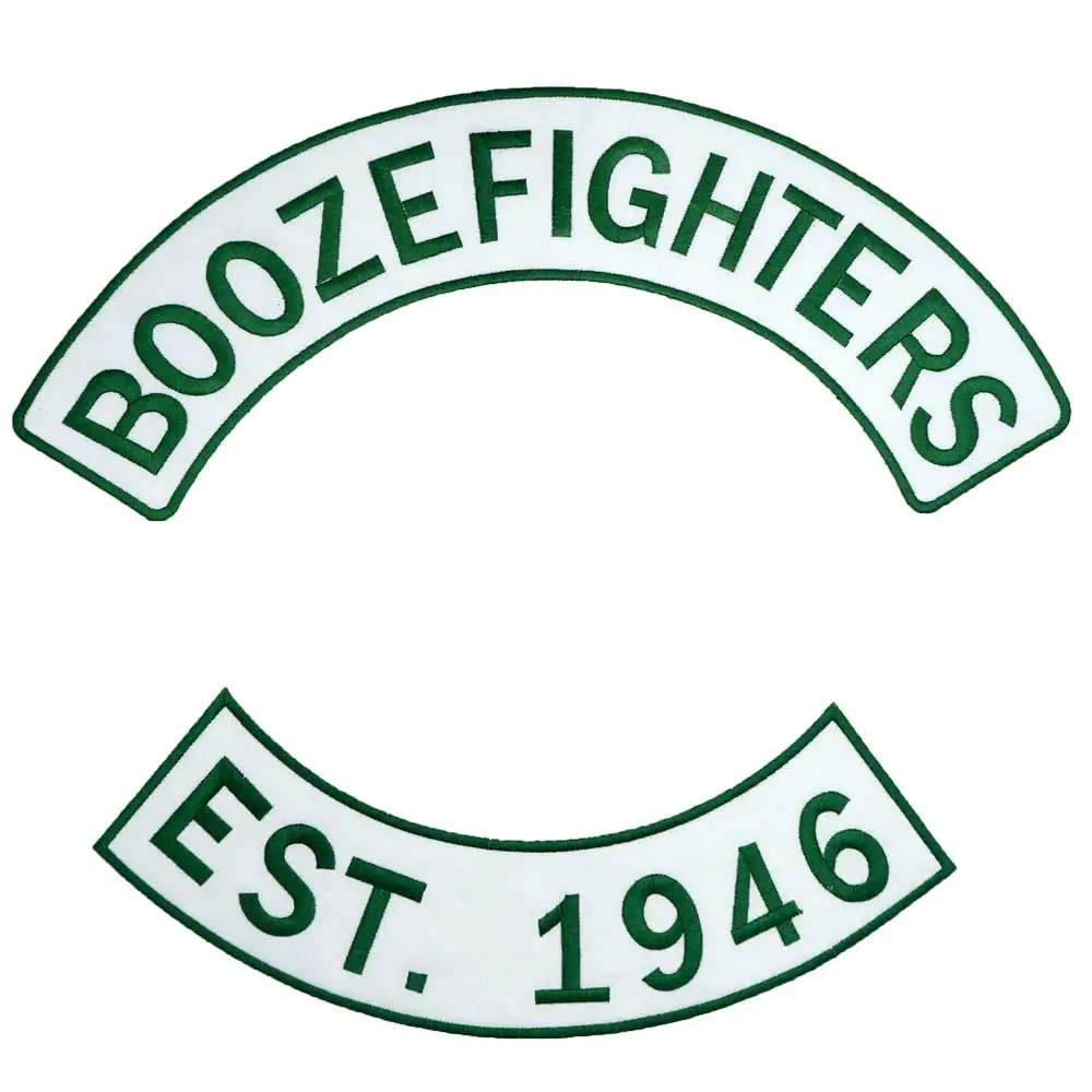 BOOZEFIGHTERS EST.1946 motorcycle rocker BACKING Embroidered punk biker Patches Clothes Stickers Apparel Accessories Badge | Дом и сад