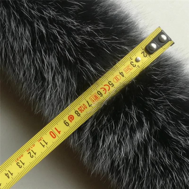 Goedkoop Real Bontkraag 100% Natuurlijke Vossenbont Unisex Vrouw Man Winter Mode Warme 75 cm Voering Lengte Jas Down Jacker kraag Sjaal