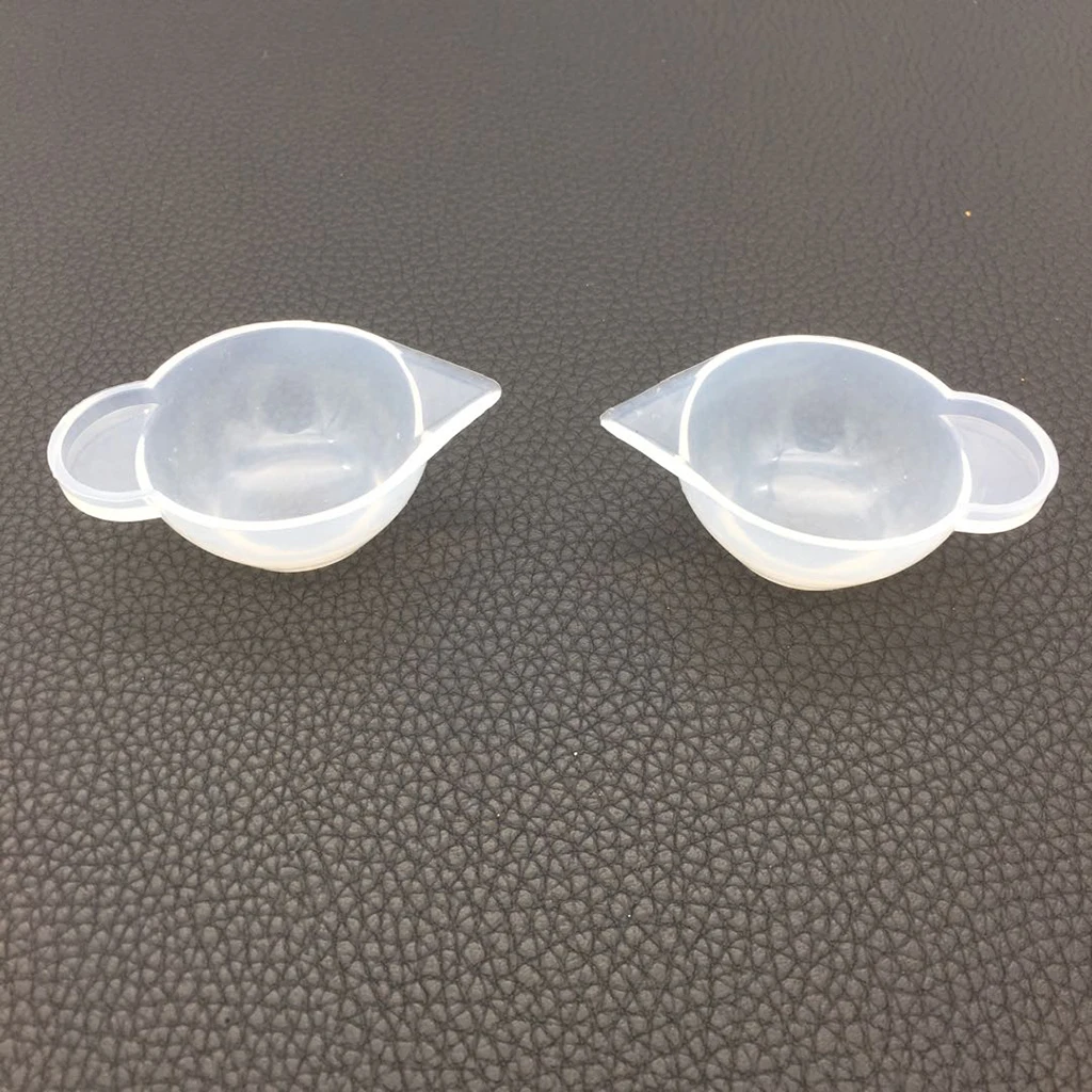 3 pieces clear silicone reusable mixing measuring cups liquid epoxy resin hobby craft casting jewelry making diy tools