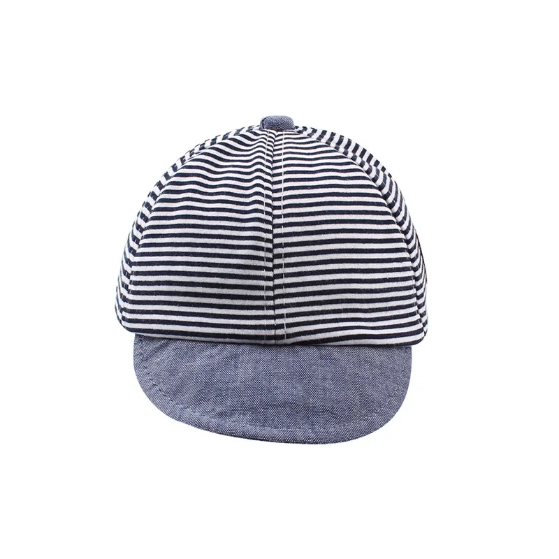Fashion Striped Baby Cap For Boys Mesh Breathable Summer Cap Star Girls Baseball Cap 6-24M Toddler Summer Baby Boys Clothing (6)