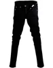 Idopy Hot Selling Men`s Korean Designer Black Slim Fit Jeans Punk Cool Super Skinny Pants With Chain For Male 5