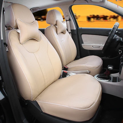 AutoDecorun заказ кожаные чехлы на сиденья автомобиля для Land Rover Range Rover Sport аксессуары набор накидок на сидение для автомобилей Защитные чехлы для сидений - Название цвета: Beige 3
