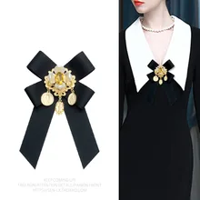 Новинка; ; модная женская Винтажная заколка с бантом в стиле барокко; антикварная монета; тканевая брошь; рубашка; аксессуары