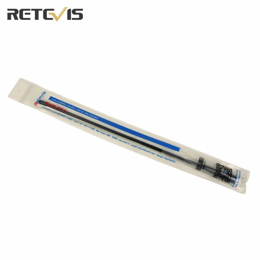 Retevis RHD-771 Antenna SMA-F Walkie Talkie 15.4'' 144/430 MHz U/V Antenna For Baofeng  888s Retevis H-777 Radio C9030