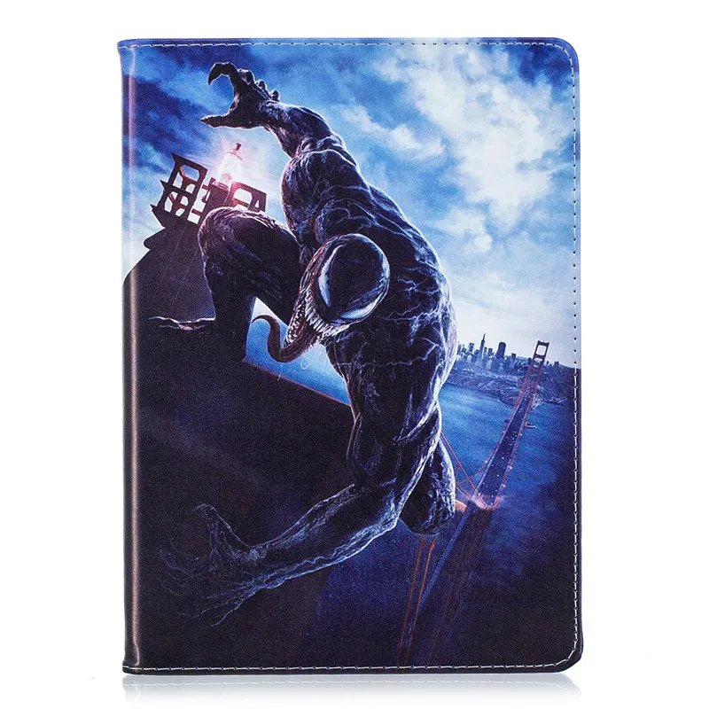 

Venom cartoon shell for Apple ipad Air1 Air2 automatic sleep wake up flip support PU leather case cover Folio protective cover