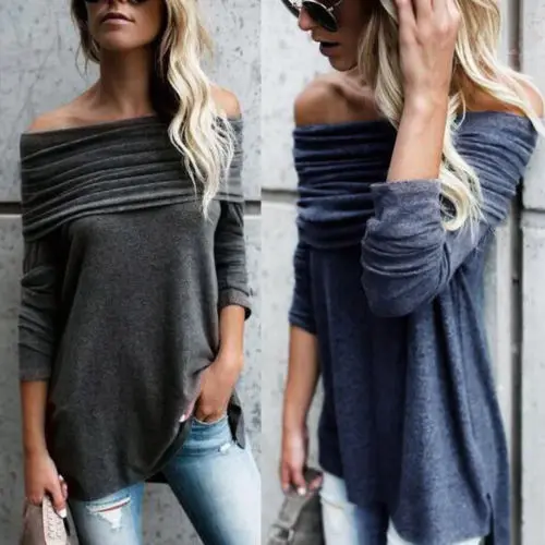 off the shoulder baggy top