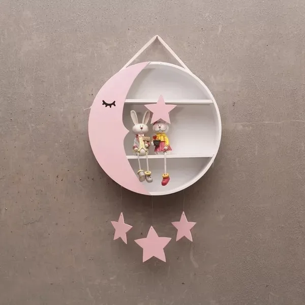  Northern Europe Hang a wall accept moon roundness wall commodity shelf shelf children's bedroom Dec - 33032544226