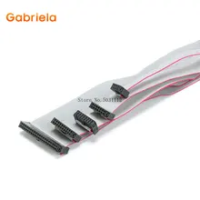 10PCS 2.54MM pitch JTAG ISP AVR Download Cable Wire FC-6/10/14/16/20/40P PIN Connector Gray Flat Ribbon Data Cable 30CM