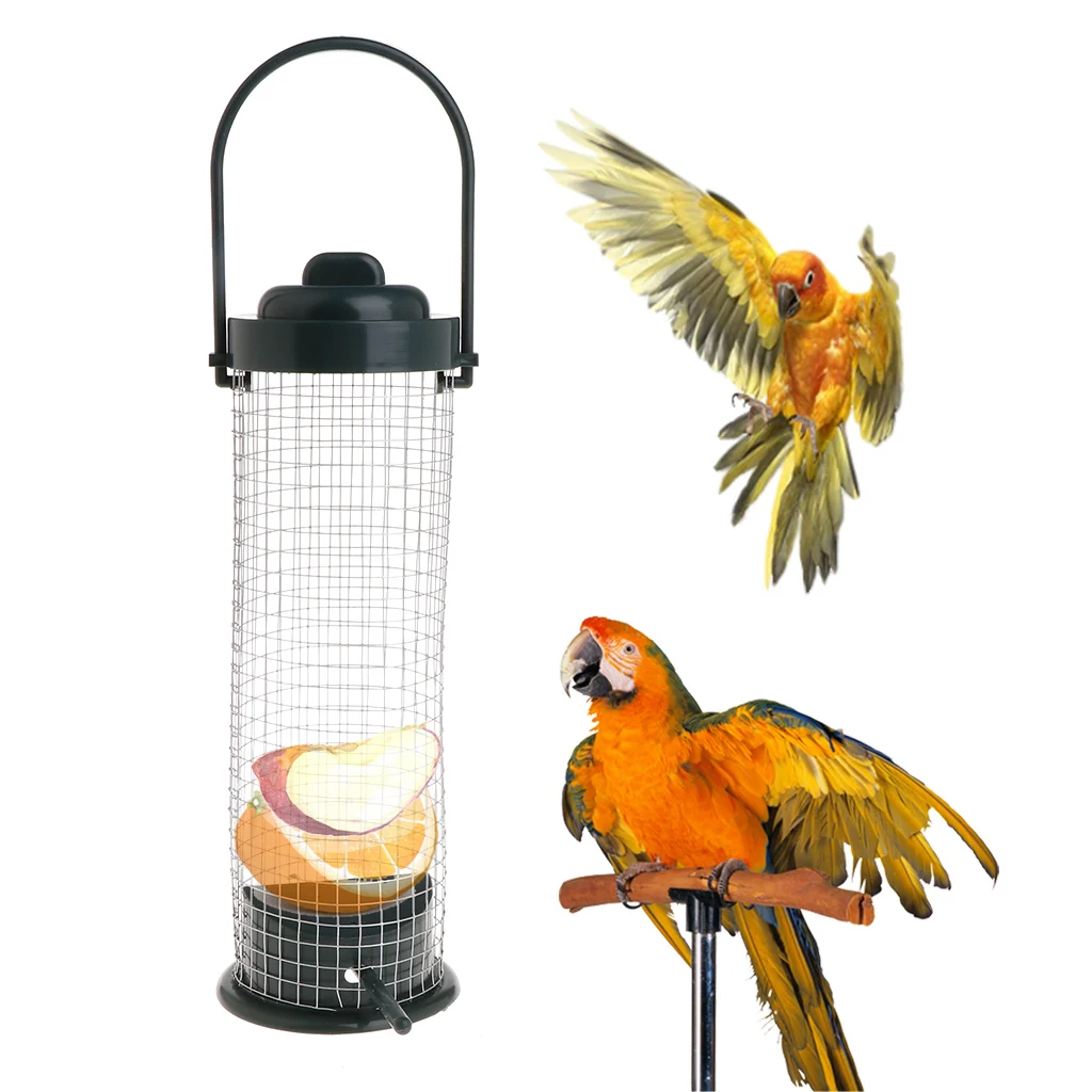 Bird Feeder Outdoor Hanging Mesh Feeding Portable Wild Birds Plastic