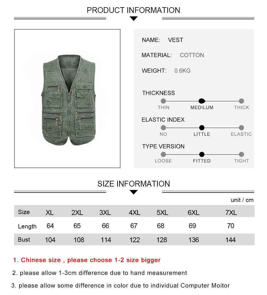 TACVASEN Denim Vest Men Big Size Travel Vest Outdoor Cooling Hiking Vest Photographer Waistcoat Cowboy Vest Summer Hunting Vests