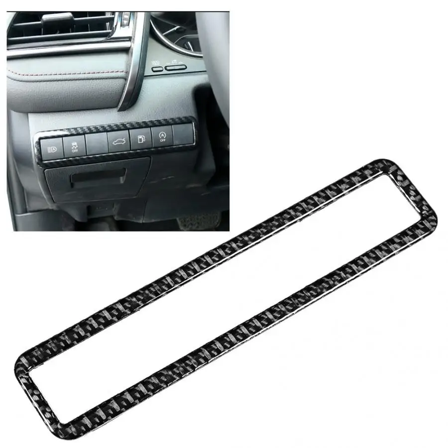 

Carbon Fiber Car Interior Multi-function Button Decoration Cover Trim Frame Fit for TOYOTA CAMRY 2018-2019