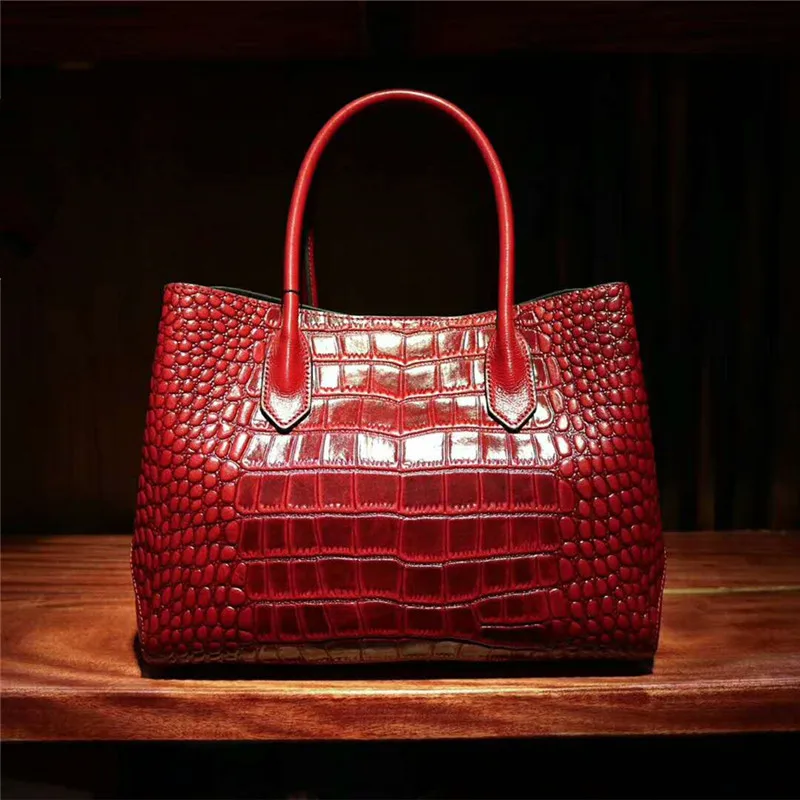 

2019 New genuine leather female bag top layer leather ladies handbag shopping bag pure leather single shoulder mother bag
