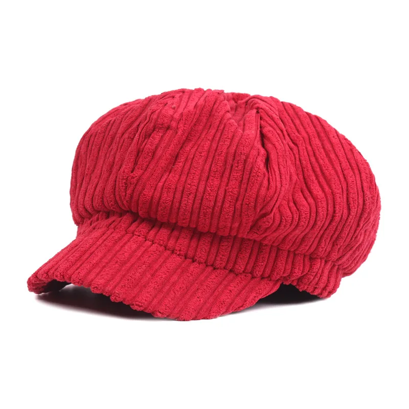 XdanqinX зимняя женская шапка Толстая теплая вязаная шапка простой стиль Newsboy кепки s взрослые женские кепки фиксированная Регулировка Восьмиугольные шапки