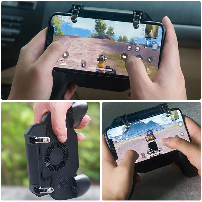 pubg Controller gamepad joystick R1 L1 Shooter joypad game pad Cooler Fan with 2000/4000mAh Power Bank for iPhone android phone