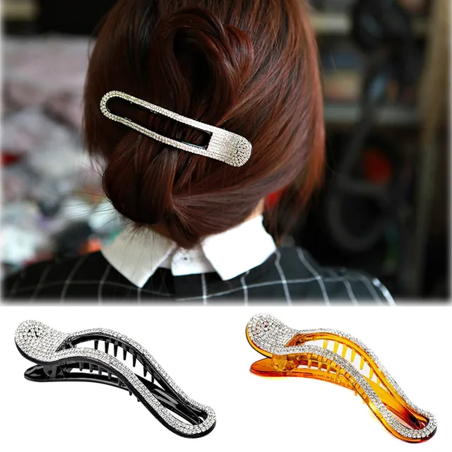 Women Hair Clamps Crystal Simple Irregular Non Slip Claw Clips Hair