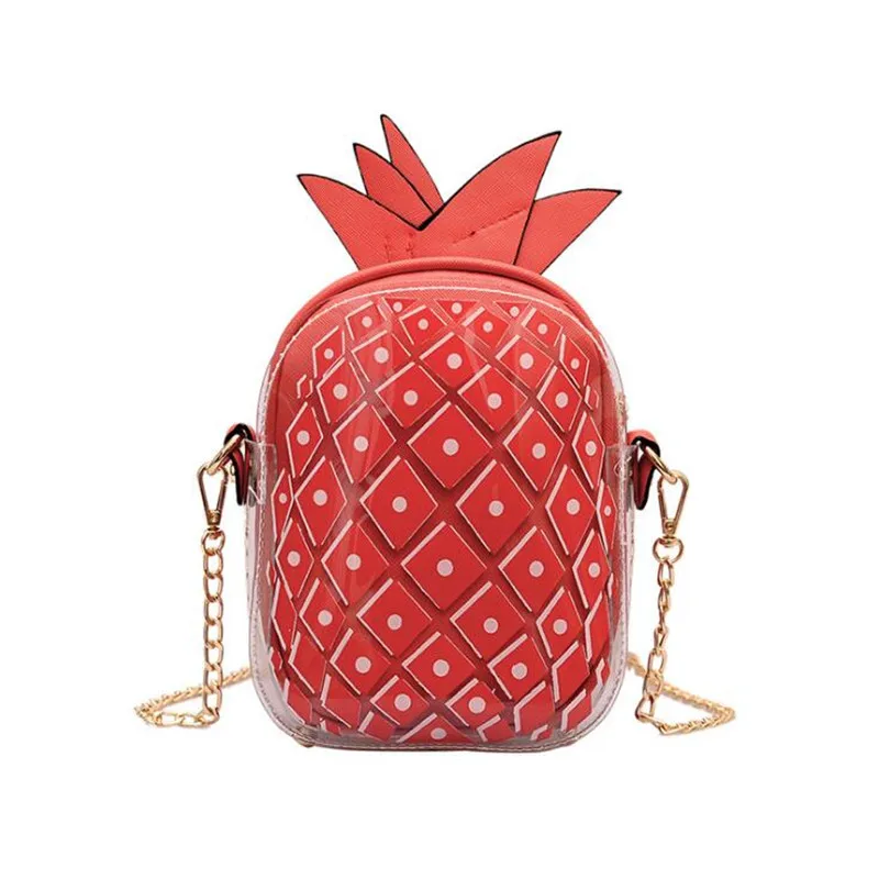 

Bags For Women 2019 New Personality Creative Pineapple Bag Chain Shoulder Messenger Bag Jelly Pack Mobile Phone Bags